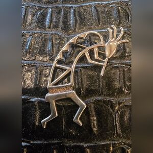 Sterling Silver Kokopelli Native Navajo Tribal Gods 925 Silver Kokopelli Brooch